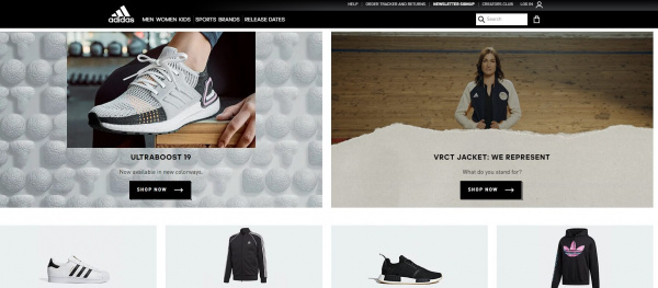 Adidas' online shop