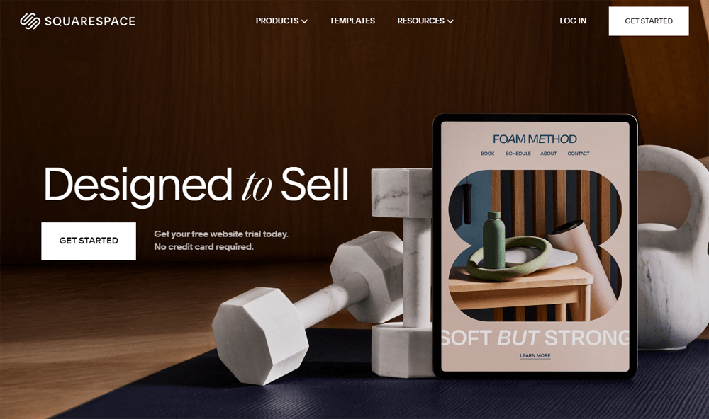 squarespace home page