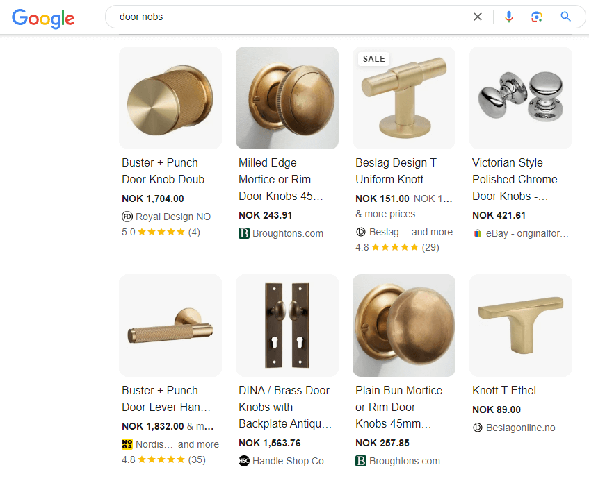 Door handles with pounds as currency